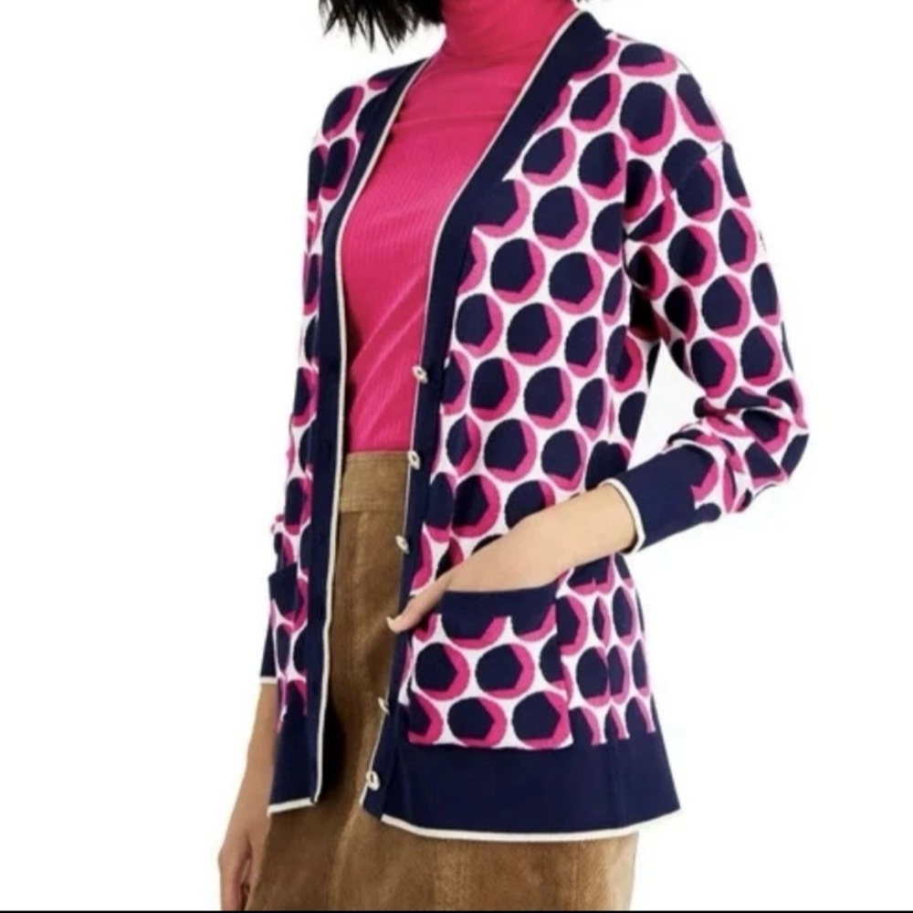 Carter's Vibrant Pink and Navy Women's Cardigan (SKU383)